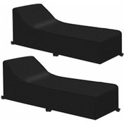 Resim Mufunye Bahçe Şezlong Kılıfı 210d Oxford Kumaş Su Geçirmez Ve Rüzgar Geçirmez Şezlong, Şezlong 210 X 75 X 40/80 Cm - 2'li Set 