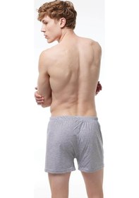 Resim Malabadi 024 Erkek Geniş Kalıp %100 Pamuk Boxer Gri 