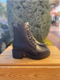 Resim Venüs 2454603k Platform Topuk Hafif Deri Kadın Postal Bot Siyah 