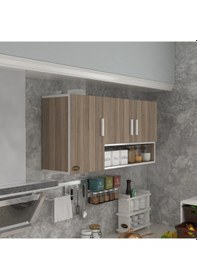 Resim Kenzlife hazır mutfak mirandus22 crd 060*120*22 mutfak banyo dolabı kapaklı raflı 