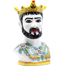 Resim Moor Dekoratif Kral Büst Heykel 