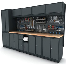 Resim İdeal Ekipman 3.1 Metre Modüler Çalışma Tezgahı İE.36.18.23 