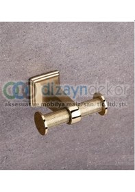 Resim Park Çiftli Bornoz Askılığı Gold Parlak Altın 