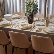 Resim Evaliza Buckhingam Gold 60 Parça 12 Kişilik Yemek Takımı 