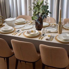 Resim Evaliza Buckhingam Gold 60 Parça 12 Kişilik Yemek Takımı 