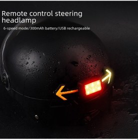 Resim Mufunye Bisiklet Kask Lambası: Su Geçirmez Usb Şarjlı Yön Belirti Ve Uyarı Işığı - Outdoor Bisiklet Turları İçin Güvenlik Aksesuarı Siyah Çok Renkli 