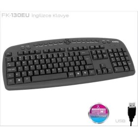 Resim Frisby FK-130EU USB Ingilizce Siyah Q mm Klavye 
