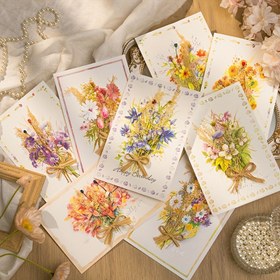 Resim 3 adet = 1 Set/El Yapımı Selam Kartı, Boş Kapak ile, Doğum Günleri, Mezuniyet Törenleri, Sevgililer Günü, Anneler Günü, Öğretmenler Günü ve Diğer Durumlar için Mükemmel 