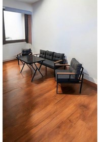 Resim Pimango Pi Elize Bahçe Balkon Mobilyası Antrasit 3+1+1 Ve Perla M Antrasit 