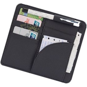 Resim Cbtx Araba Çok Fonksiyonlu Güneşlik Kart Tutucu Fatura Saklama Kartı Çantası Siyah 