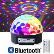 Resim Disko Topu Ses Bombası LED Işıklı Projeksiyonlu Hoperlörlü Bluetooth Sd USB 