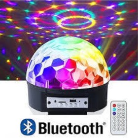 Resim Disko Topu Ses Bombası LED Işıklı Projeksiyonlu Hoperlörlü Bluetooth Sd USB 