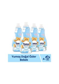 Resim Doğal Özler Konsantre Çamaşır Yumuşatıcısı Bebek 1200 Ml 50 Yıkama 4 Adet 