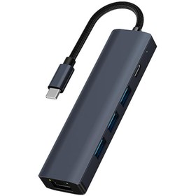 Resim Universal BYL-2302 5 IN 1 Type-C To USB Dönüştürücü Çoğaltıcı Hub 