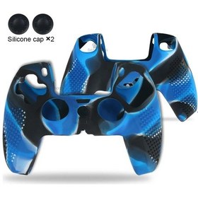 Resim Veri Kurbağa Kaymaz Yumuşak Silikon Koruyucu Kapak Playstation 5 Denetleyici Light Blue Black 