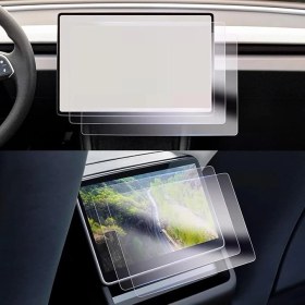 Resim Pearl Shop Model Y Juniper Uyumlu 2025 2026 15.4 Inç Multimedya Ekran ve 8 Inç Dokunmatik Ekran 9h Nano Ekran Koruyucu Set 