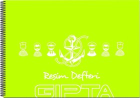 Resim Spiralli Resim Defteri 35x50 40 Yaprak Plastik Kapak Açık Yeşil 