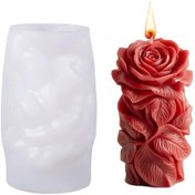Resim Sones Çiçek Sütun Aromaterapi Mum Silikon Kalıbı Kendin Yap El Yapımı Hediye Difüzör Taş Kalıbı, Stil: Rose Love Zw-344 3+ 