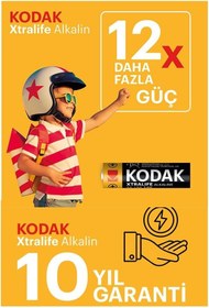 Resim Xtralife Alkalin Kalem Pil AA 4 Adet Kodak Kaliteli Uzun Ömürlü 1.5 V Kalem Pil Orjinal Kumanda Fener Saat Cihazlar 