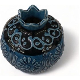 Resim Çini Turkuaz Nar Masaüstü Süsü 8x8 Cm 