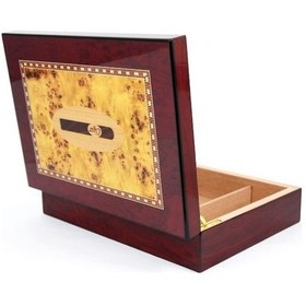 Resim Premiumquality Fortaleza Kahverengi Sedir Humidor Puro Kutusu 