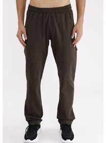 Resim Ayarlanabilir Kordonlu Esnek Bel Yapılı Rahat Kalıp Yan Cepli Prego Model Eşofman Altı Haki 