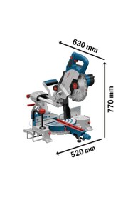 Resim Bosch Gcm 18v 216 Akülü Gönye Kesme Makinesi 2x8a Biturbo 