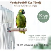 Resim Venty Pedikür Papağan Tünek 10 cm Uzunluk 18 mm Çap / 1 Adet - Kumlu Tünek- Zımpara Tünek 