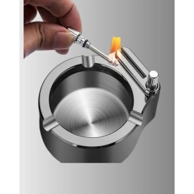 Resim Epilons Yuvarlak Çakmaklı Küllük Dayanıklı Metal Yapı 