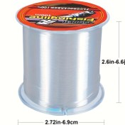Resim 500m Şeffaf Florokarbon Olta İpi, 4.4KG - 21.0KG Görünmez Hızlı Emişli, Tuzlu ve Tatlı Su İçin Uygun, Çarpma Dirençli Malzeme 
