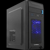 Resim Rampage Castrum 350W Mesh Panel 2*usb3.0+2*usb 12CM Mavi LED Gamıng Mini Tower Kasa Sıyah 