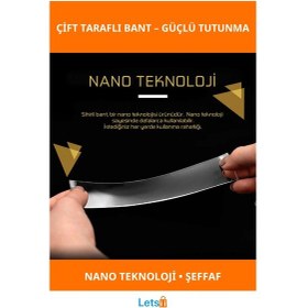 Resim Süper Güçlü Şeffaf Çift Taraflı Bant 1 Adet Nano Teknoloji 1 Adet 