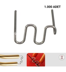 Resim Prolektro 1000 Adet 0,8 mm Dalgalı S Tip Plastik Kaynak Zımba Teli 