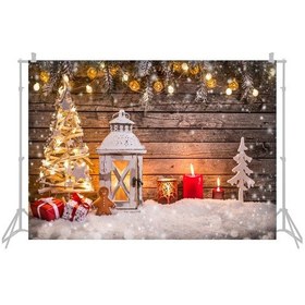 Resim Hombey Noel Temalı 2.1x1.5m Fotoğraf Arka Planı - Poliester Elastik W-201 