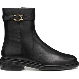 Resim Geox Kadın Siyah D Walk Pleasure A - Goat Lea Fermuarlı Deri Bot D56TGA00081C9999 