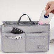 Resim Çift Fermuarlı, Büyük Kapasiteli Polyester Düzenleyici Çanta, Seyahat İçin Kozmetik Çantası İle Çok Fonksiyonlu ve Taşınabilir Depolama Tote 