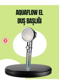 Resim Basınçlı El Duşu Başlığı Döner Pervaneli, Göz Kamaştıran Yağmur Etkisi Çok Renkli 