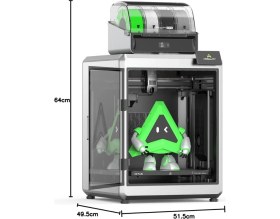 Resim Creality 350X350X350 mm Hacim ile Büyük Projelerinizi Gerçekleştiren K2 Plus Combo Kapalı Kasa 3D Yazıcı+2 Kg. Flament Hediye 