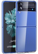 Resim Samsung Galaxy Z Flip3 5gşeffaf Telefon Kılıfı, Sert Pc Şok Emici Arka Kapak 