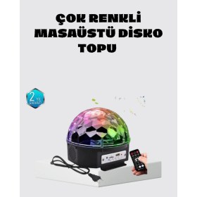 Resim SiHako Taşınabilir Mini Disko Topu Lamba – Müzikle Senkronize Işık Efekti ve Parti Atmosferi 