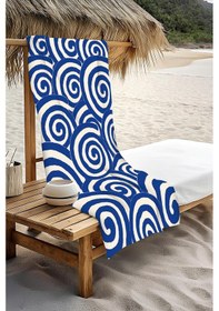 Resim Dijital Baskı Plaj Deniz Havlusu Modern Desenli Peştamal Hvl0216 Renkli 