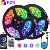 Resim RGB LED Şerit Işıklar, 100-4000cm Esnek Şerit, USB 5V, Uygulama Uzaktan Kumanda, Kısılabilir Renk Değiştirme, Ayarlanabilir, TV Arka Işığı, Oyun Odası, Oda Dekorasyonu, Şarj Edilemeyen Düğme Pil 