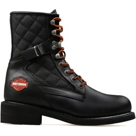 Resim Harley Davidson Su ve Soğuğa Karşı Dayanıklı Kışlık Uzun Kadın Çizme 
