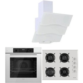 Resim Ferre White Plus Serisi QBL63CB - 1140B - BSPR600 3lü Cam Ankastre Set 