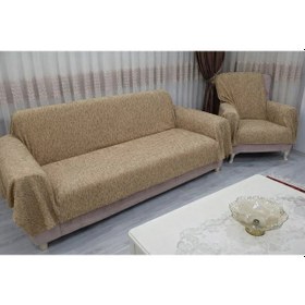Resim Mandaş Şönil Dokuma Koltuk Örtüsü Maxi Takım 3+3+1+1 K Bej Bej 