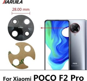 Resim Xiaomi POCOPHONE F2 PRO Arka Kamera Camı Lens Yapışkanlı 