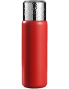 Resim 430Ml Dövülmüş Doku Kapaklı 316 Paslanmaz Çelik Yalıtımlı Su Şişesi Çay Süzgeçli Bpa Içermez Fda Sertifikası Yok - Kırmızı 