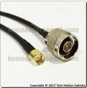 Resim N Erkek - Rp Sma Erkek Wireless Anten Kablosu 0.5 Metre Pigtail 
