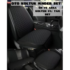 Resim Volkswagen T-Roc Tay Tüyü Oto Koltuk Minder Seti - Koltuk Koruma Kılıfı (Ön-Arka Tam Set 5'li) 