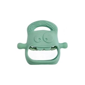 Resim Koyu Yeşil Bebek Silikon Diş Kaşıyıcı 
